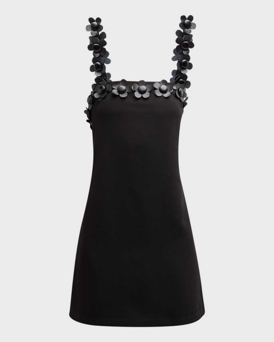 Flower Applique Mini Dress